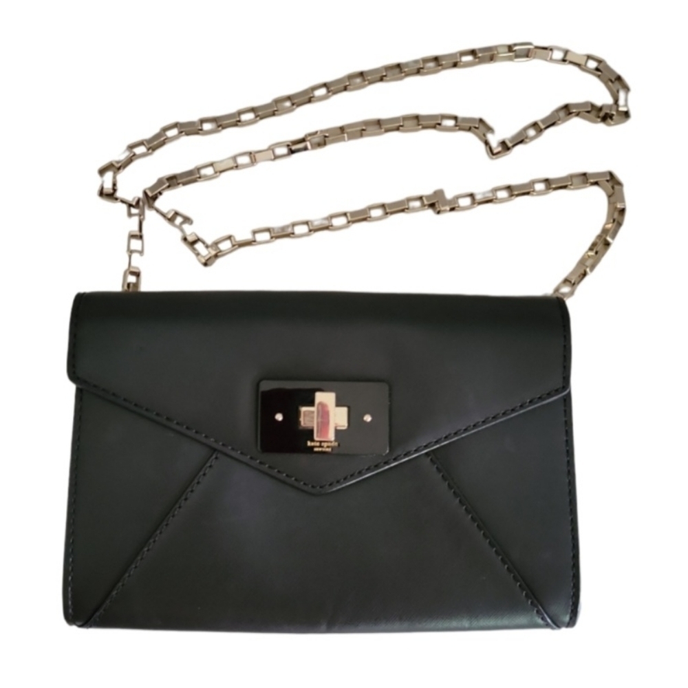 Kate Spade Moonlit Soiree Sonia Black Saffiano Leather Crossbody